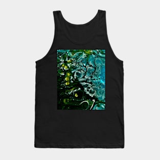 Gold Pearl abstract fluid art Tank Top